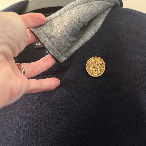 NWOT J. Crew Warwick Topcoat in Italian Stadium-Cloth Wool Blend | Navy | 0 - Picture 5 of 14